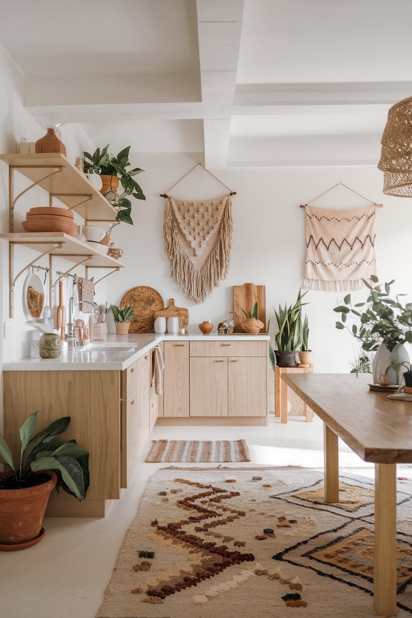 Clean And Cozy Scandinavian style for Earthy Boho Kitchen Ideas