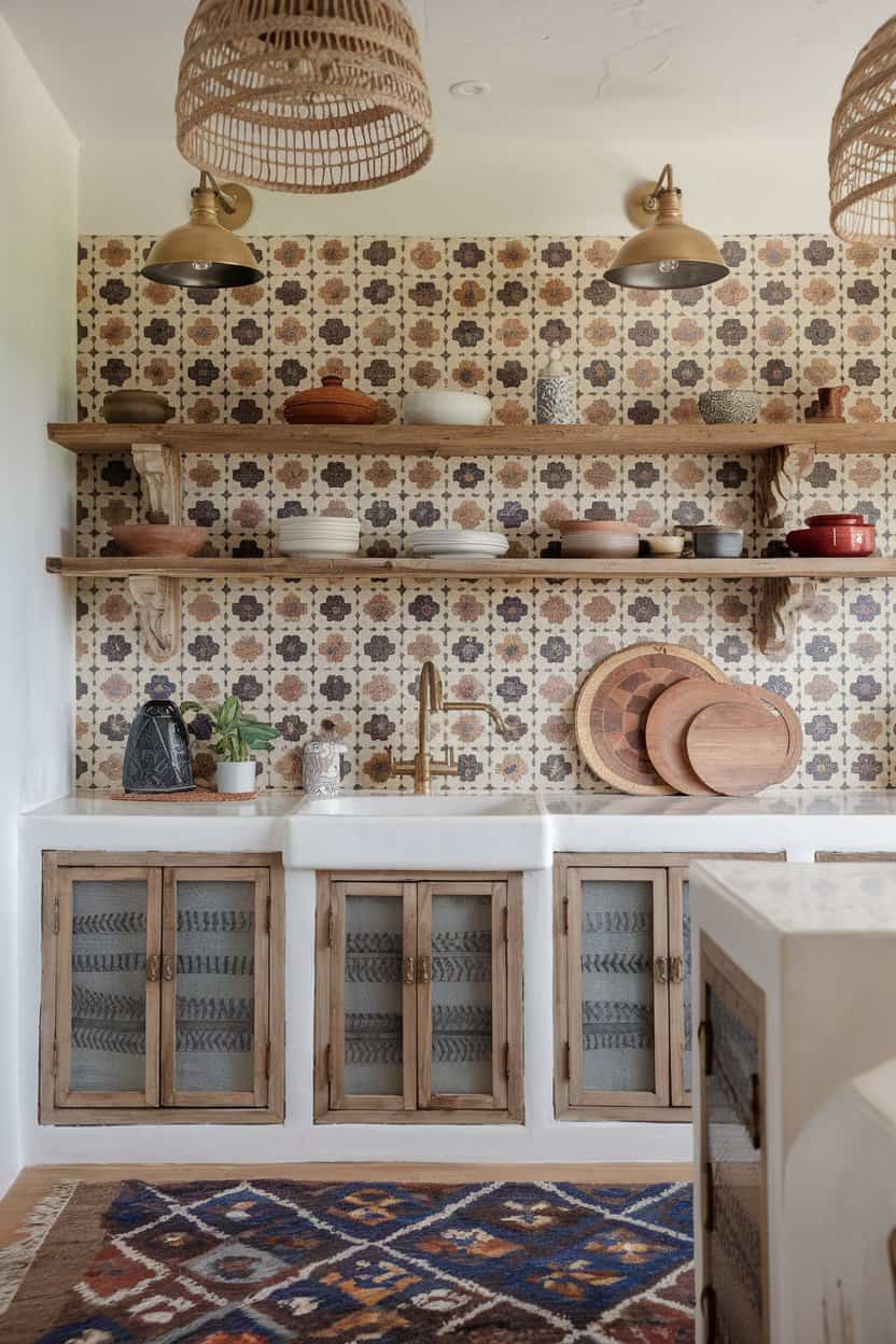 Earthy Boho Kitchen Ideas with Moroccan Touch